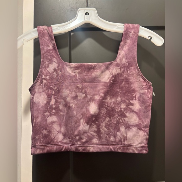 Purusha People Frozen Garden Square Top Tank Mauve Plum Flower Bra Medium NEW - Picture 10 of 12